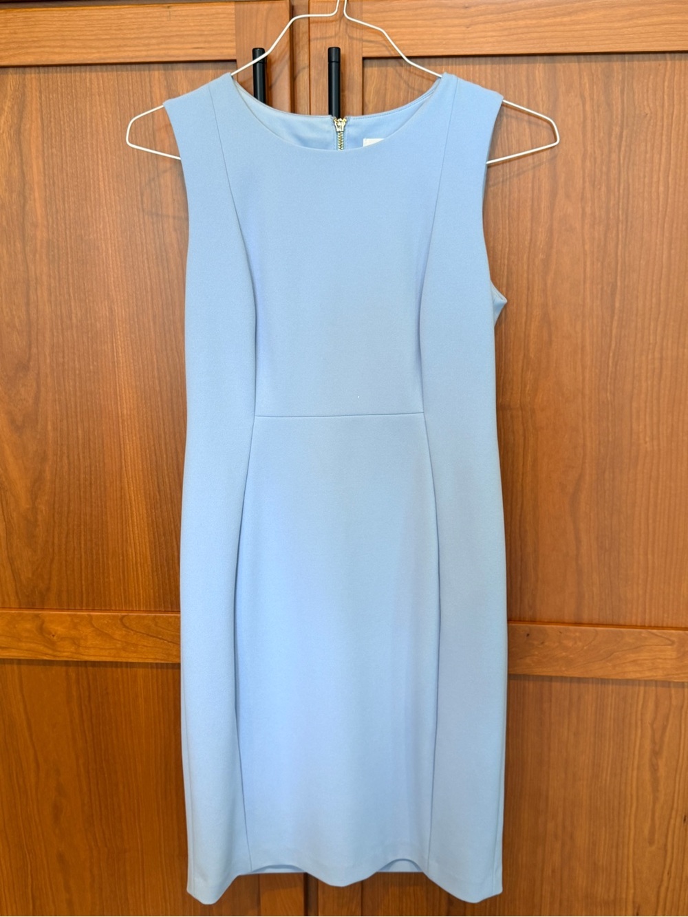 Calvin Klein Sleeveless Light Blue Sheath Dress - Like New